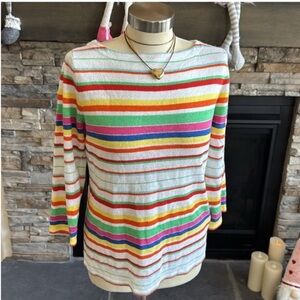 Lauren Ralph Lauren Rainbow Striped Long Sleeve Top
